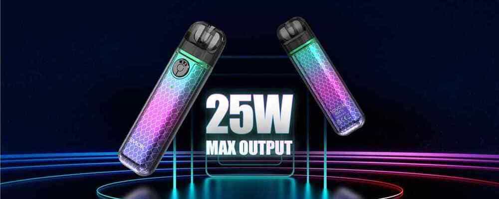 POD-система SMOK з максимальною потужністю 25 Вт — стильний пристрій із яскравим підсвічуванням корпусу, ідеально підходить для насиченого паріння та регулювання потужності.